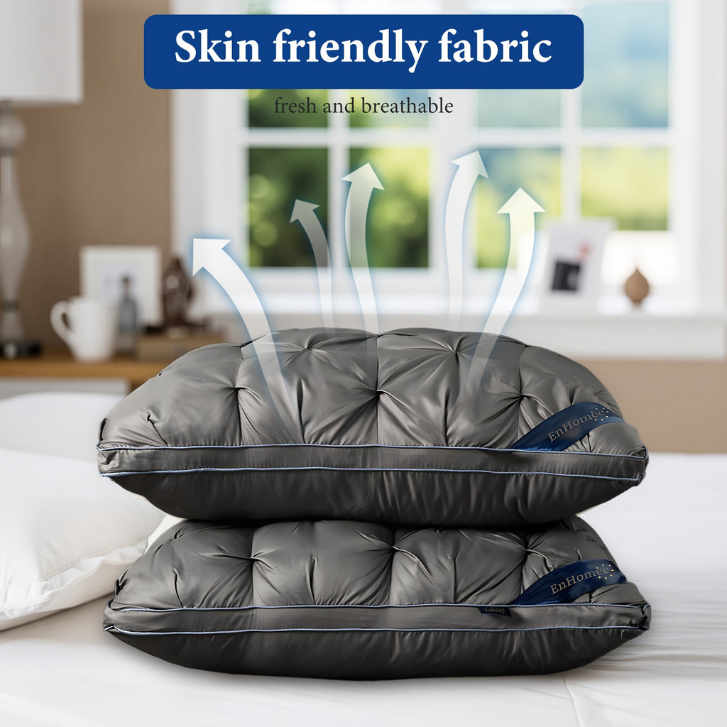 Hotel Three-Dimensional Twisted Flower Pillow, 900g, 2-Pack, White