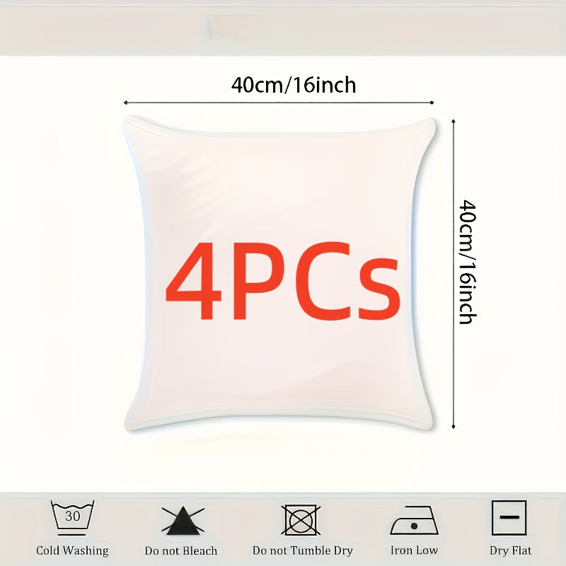 1/3/4/5pcs High-quality Throw Pillow Insert - Soft And Fluffy Square Pillow, Washable Pillow Core, Suitable for Sofas, Beds And Holiday Decorations, with A Zipper Closure. Sofa Pillow, Garden Decoration, Christmas Decoration, Perfect Holiday Gift