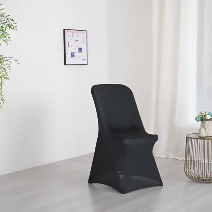 10/30/50/100pcs High-Quality Spandex Folding Chair Covers - Wedding Decorations Essential - Wedding Stuff, Perfect For Party Supplies, Birthday, Camping & Halloween Decor