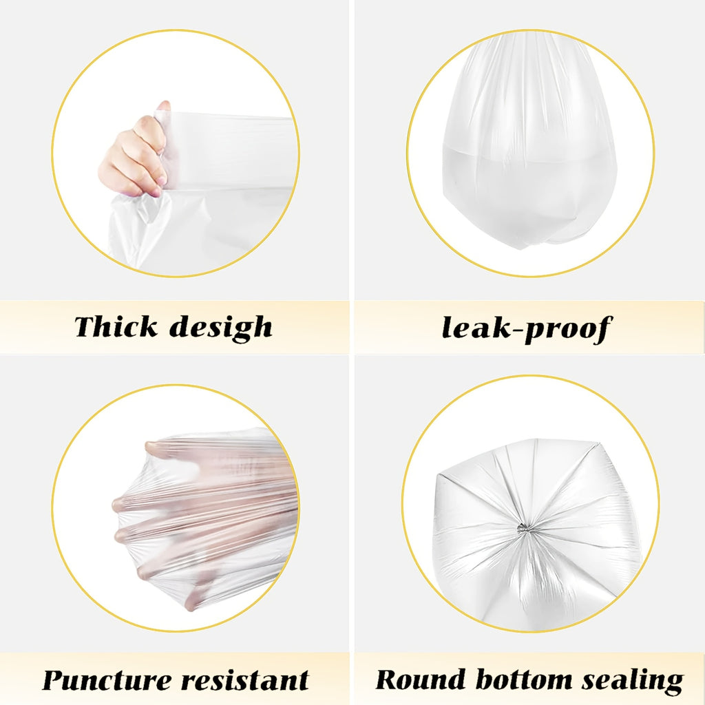 44/62/85/104/130/170/180/360 Bags 13 Gallon Boxed Expandable Heavy-Duty Plastic Multipurpose Disposable Garbage Bags-Super Strong, Leak-Resistant, Odor-Proof For Bedroom, Kitchen, Living Room, Outdoor, Toilet Use Trash Bag - Convenient Sanitary