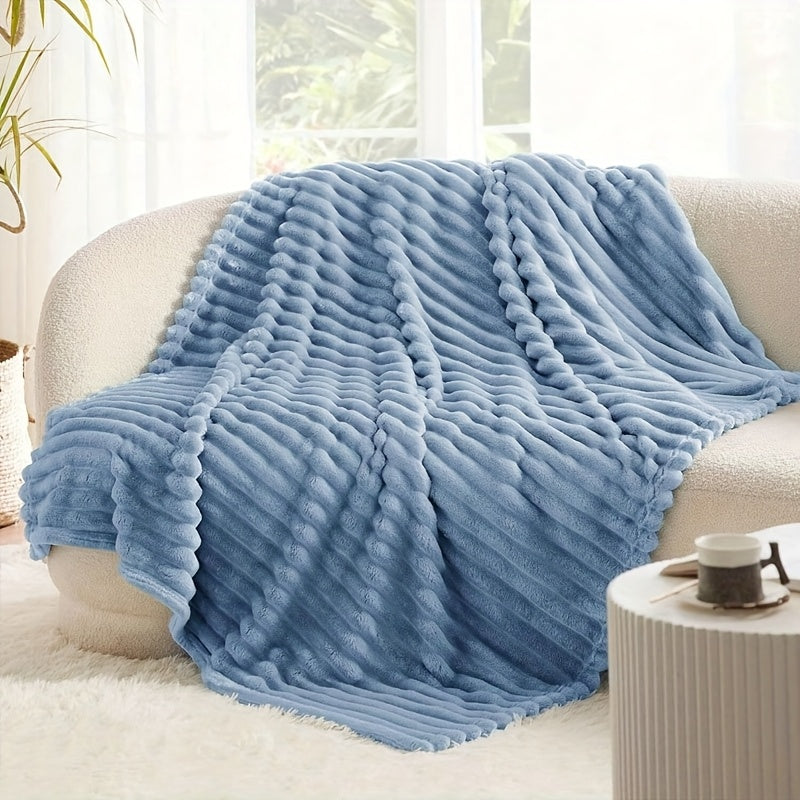 1pc Blanket Soft And Comfortable, Imitation Rabbit Fur Double-Sided Blanket Warm Fleece Blanket Nap Blanket Air-Conditioning Blanket Office Outdoor Camping Gift Blanket for All Seasons