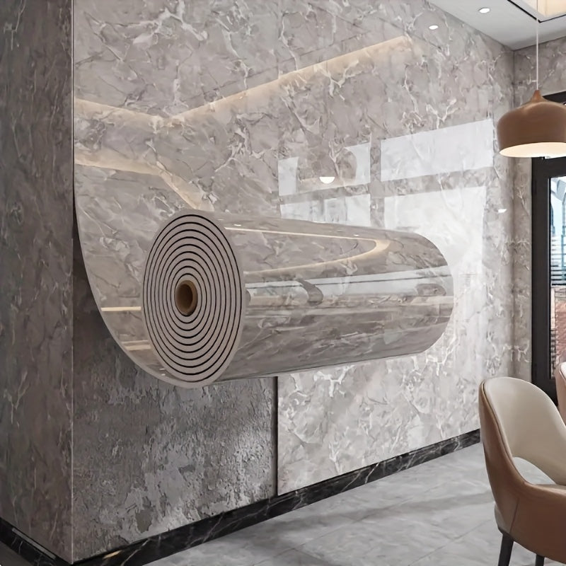 A Roll of Wall Stickers That Are Self-Adhesive And Feature a 3D Marble Design. These Peel-And-Stick Tile Decals Are Perfect for Concealing Unsightly Peeling Walls in Areas Like The Living Room, Kitchen Backsplash, Or Bathroom. They Are Made of Remov