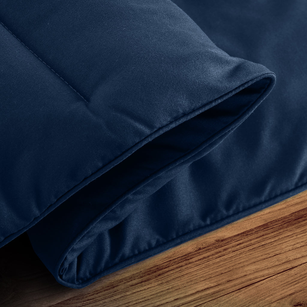 Lux Decor Comforter - All Season Quilt Comforter For Summer Sleeping With Corner Tabs - Soft, Breathable Versatile Bedding & Bedroom Decor - Luxurious Box Stitching