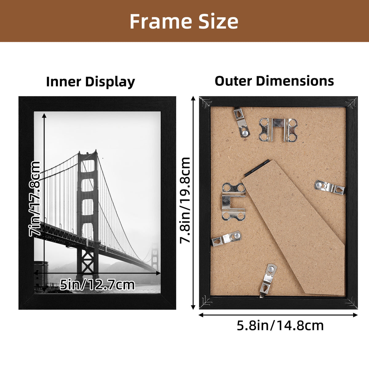 24 Pcs Picture Frame, Made of Sturdy Frame for 4x6in or 5x7in or 8x10in, Wall and Tabletop Display Thin Border Photo Frames for Home Decor, Black