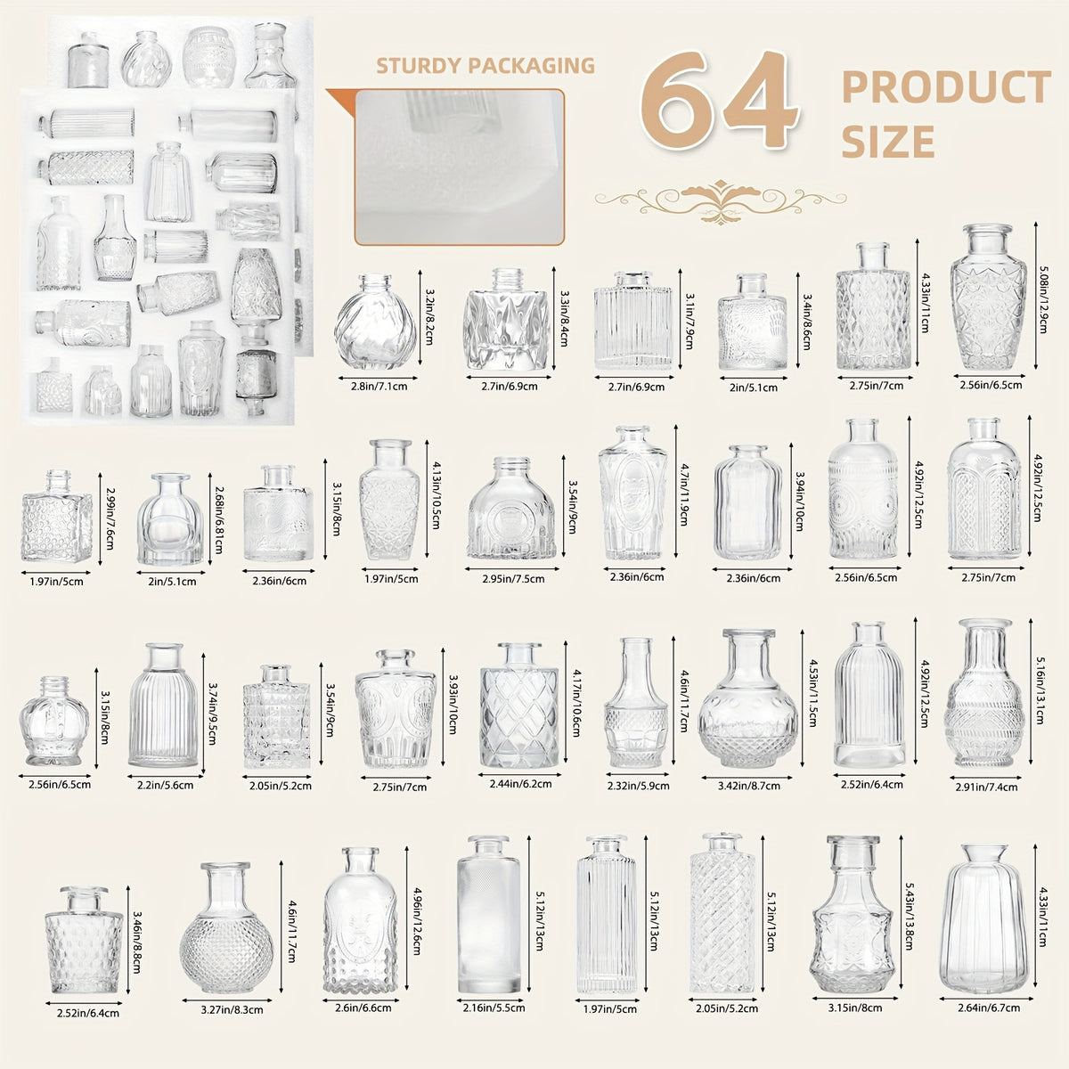 TOMNK Glass Bud Vases In Bulk, Flower Vases For Flowers In Bulk For Rustic Wedding Home Table Decorations, Can Be Used As A Gift For Weddings, Anniversaries, Birthdays, Weddings, Or Housewarming Banquets, For Halloween And Christmas