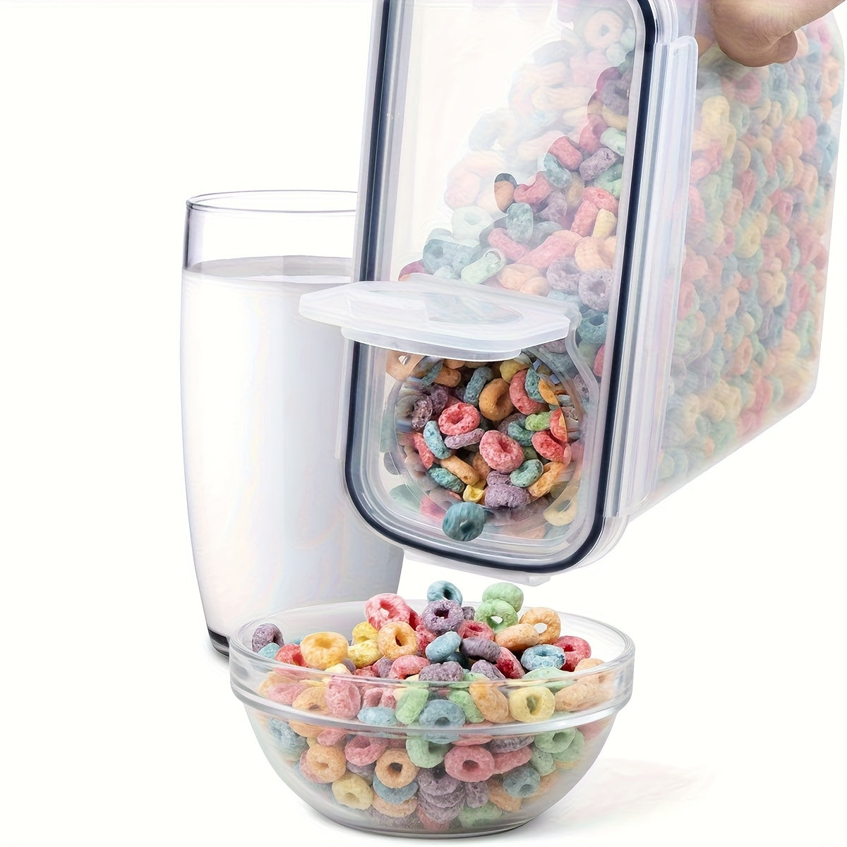 4pcs Set (4 L/ 135 Oz) Extra-Large Capacity Airtight Food Storage Containers Ideal for Bulk Food Storage Bpa-Free Plastic Containers Pantry Storage Jars Perfect for Grains, Nuts, And Rice Kitchen Organization And Storage Kitchen Additions