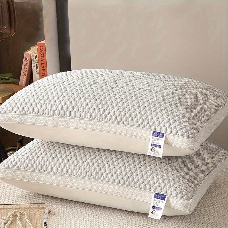 2pcs High-quality Sleep Pillows, Soft And Comfortable For Restful Sleep, Hotel-grade Pillows, Home Use Pillows, Neck Support Pillow Inserts For Student Dormitories