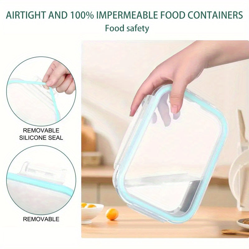 16pcs Sealed Glass Food Storage Containers, Lunch Boxes, Microwave Ovens, Ovens - Perfect For Salads, Fruits, Vegetables, And Sandwiches, Lunch Boxes | Sealed Storage | Durable Glass, Food Storage Containers (8 Lids+8 Containers)