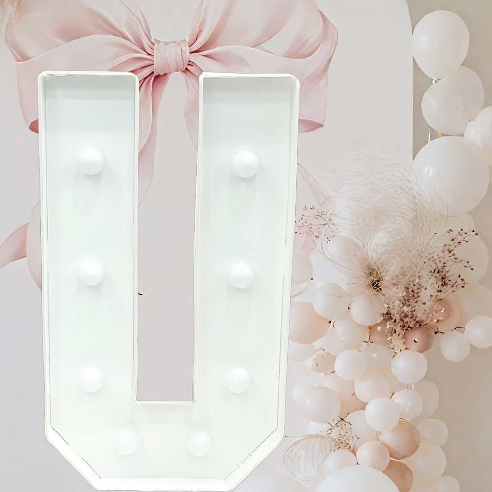 Warm White Lighted Letter Boards, 3FT GBC/MARRY ME//LOVE/HBD for Birthdays, Anniversaries & More Wall Pediments KT Board Marquee Letters Light