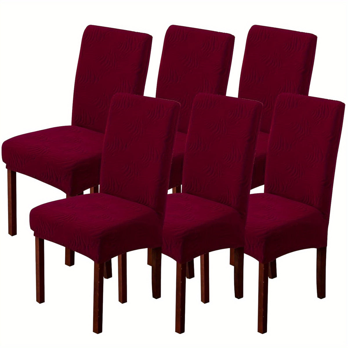 4/6pcs Chair Covers for Dining Room, Stretch Jacquard Dining Chair Slipcovers Removable Washable Chair Protector for Kitchen, Hotel, Restaurant