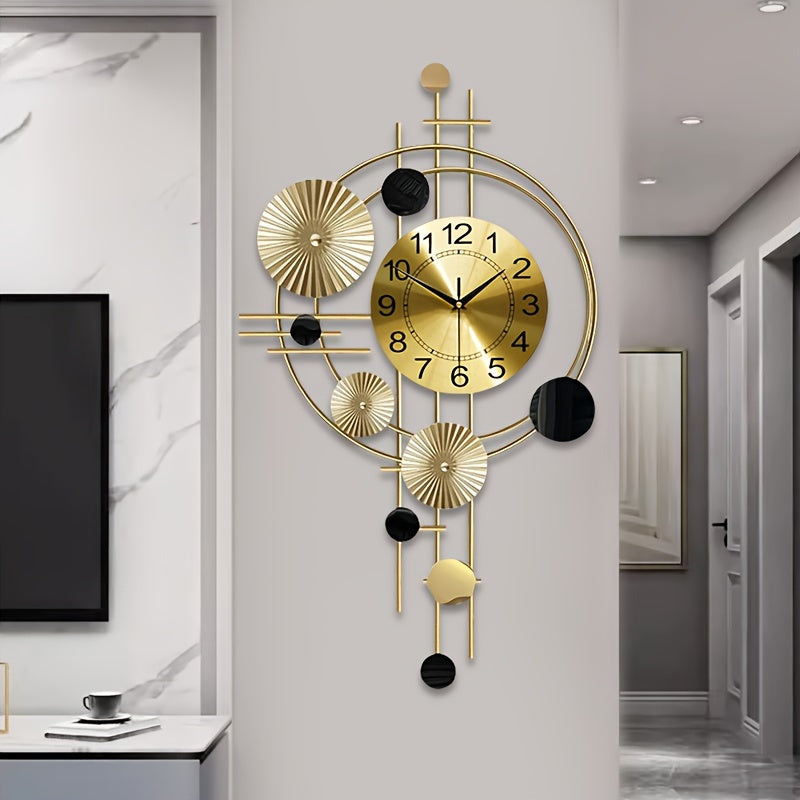Nordic Modern Clock, Simple and Creative Living Room Nursery Decorative Wall Clock, Home Decor, Hour Hand, Silent, Artistic, Light Luxury Wall Clock, for Room Decor, Living Room Decor, Nursery Decor, Etc. (Split Model)