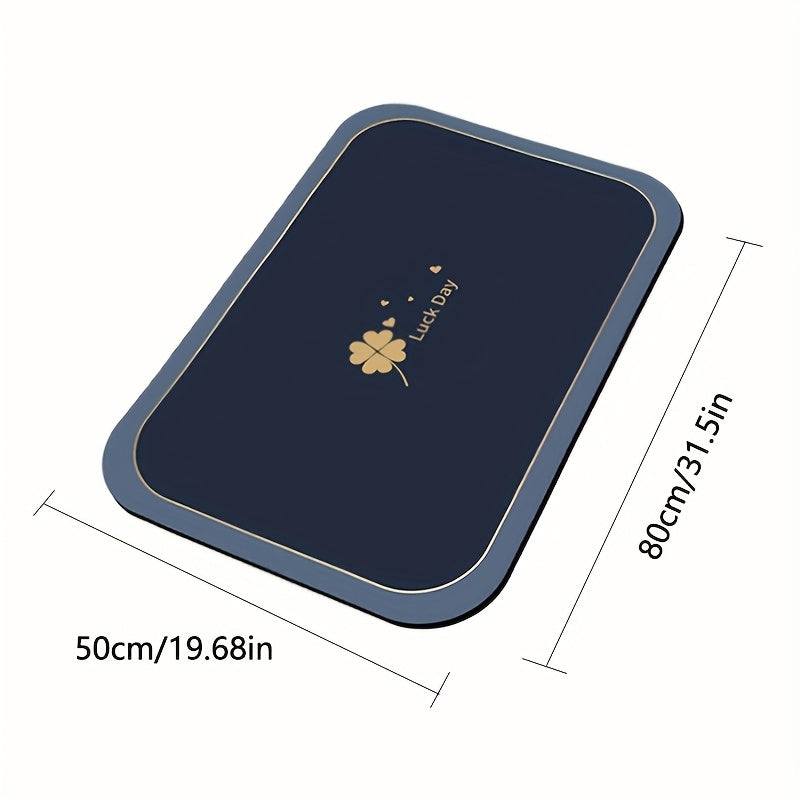 1pc Super Absorbent Floor Mat, Suitable For Bathroom Anti Slip Absorbent Floor Mat, Diatomaceous Earth Bath Mat, Quick Drying And Soft, Carpet Shower Bathtub Outdoor Door Mat, Home Decoration Spring And Summer Season Bathroom Floor Mat