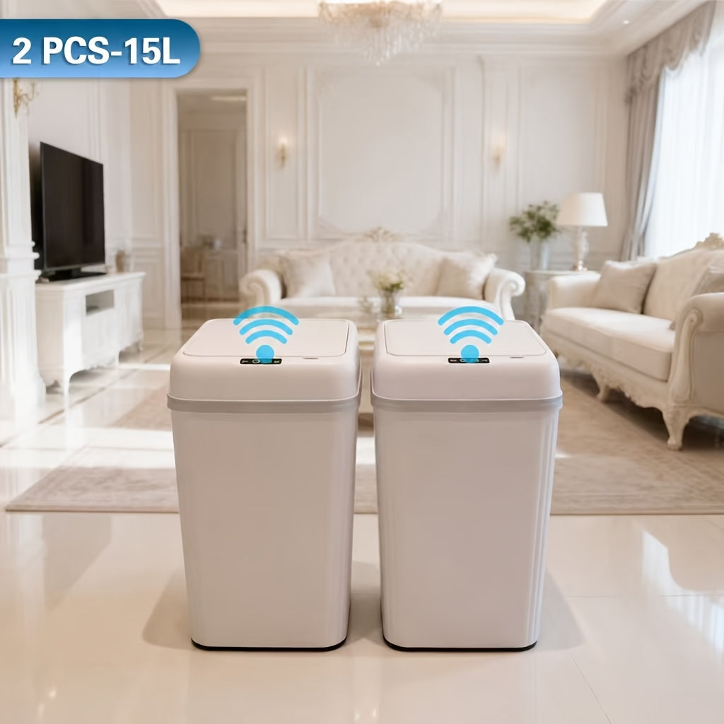 1-Pack/2-Pack Large-Capacity Smart Sensor Trash Can, Quiet & Odor-Proof, Pet-Resistant, Automatic Open & Close, Household Garbage Bin for Living Room, Kitchen, Toilet And Bathroom, Sleek And Stylish Design(Random Color Delivery)