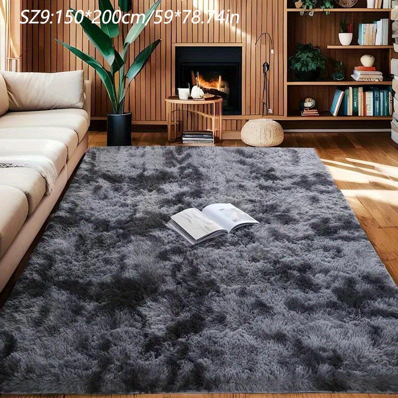 A Luxurious Square Tie-Dye Rug Made from Upgraded Soft Plush Fabric, Available in Various Colors. It Features a Non-Slip Backing, Is Absorbent And Durable, And Can Be Machine Washed, Making It Perfect for Living Rooms, Offices, Bedrooms, Home Decor