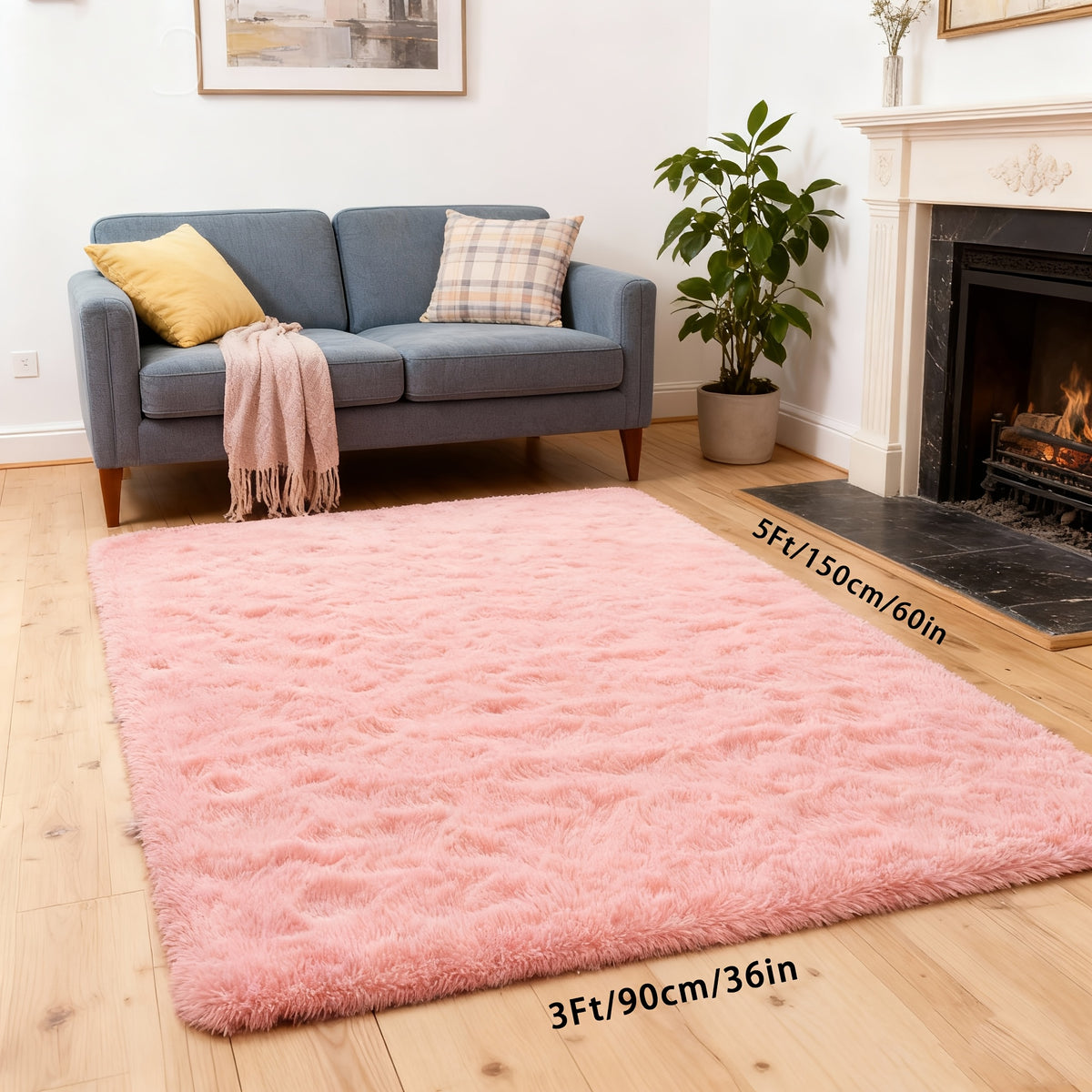 A Super Soft Thick Plush Carpet, Fluffy And Soft, Suitable for Bedroom Indoor Carpet, Non-Slip Soft Machine Washable Carpet,Ideal for Bedroom, Living Room,Study, Dorm,,Home Decor, Christmas Gift, Christmas Decor