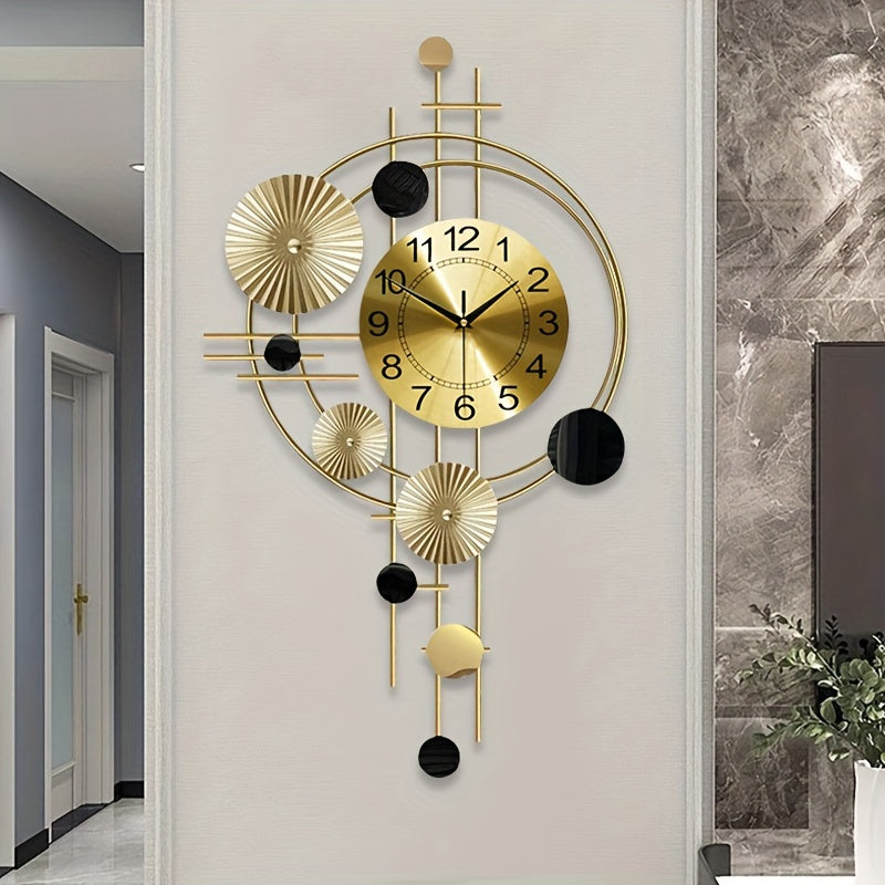 Nordic Modern Clock, Simple and Creative Living Room Nursery Decorative Wall Clock, Home Decor, Hour Hand, Silent, Artistic, Light Luxury Wall Clock, for Room Decor, Living Room Decor, Nursery Decor, Etc. (Split Model)