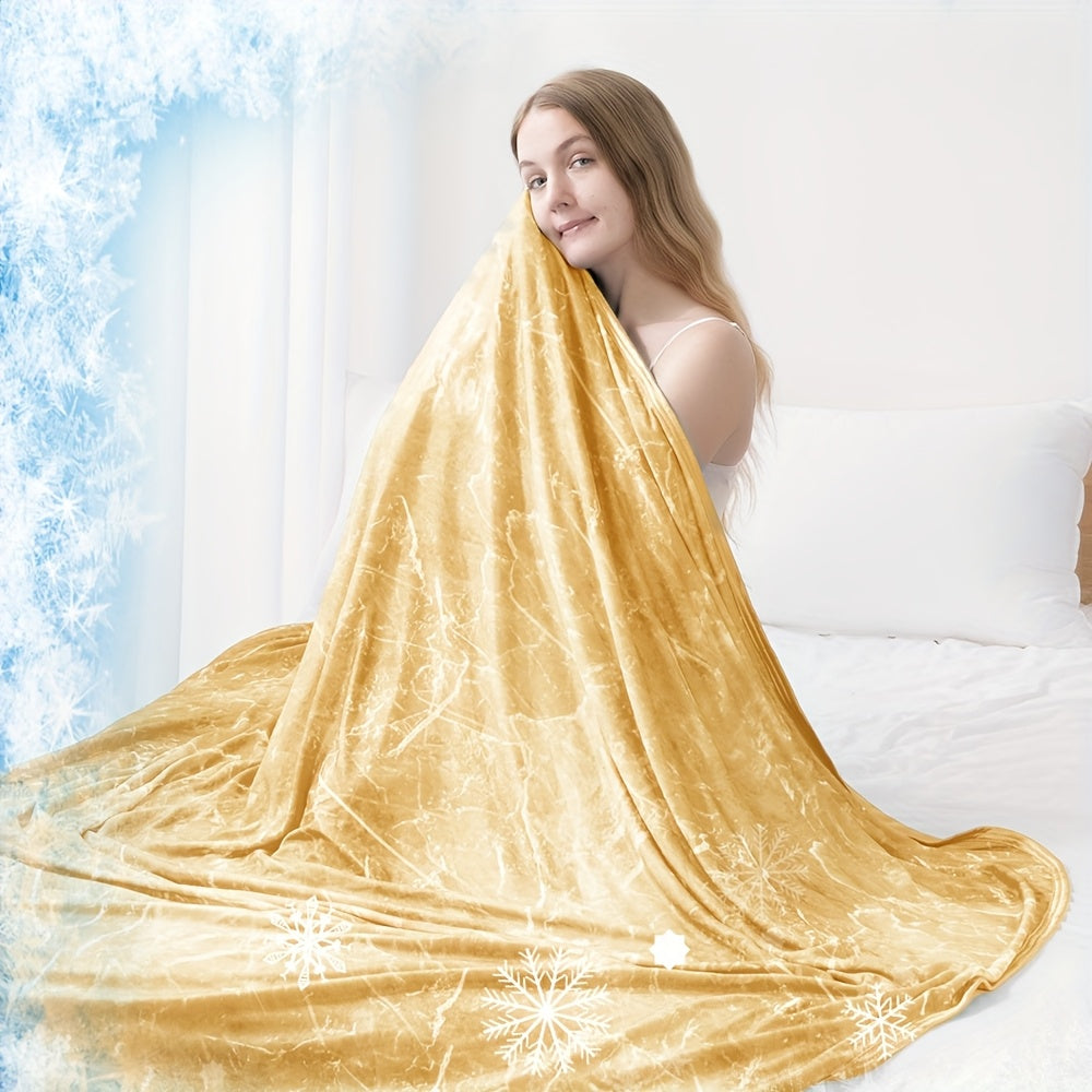 Cooling Blanket for Hot Sleepers, Lightweight Breathable Summer Blanket, Soft Cool-Touch Fabric, Machine Washable Bed & Sofa Blanket for Bedroom, Guest Room, Home Office, Travel And Everyday Indoor Use
