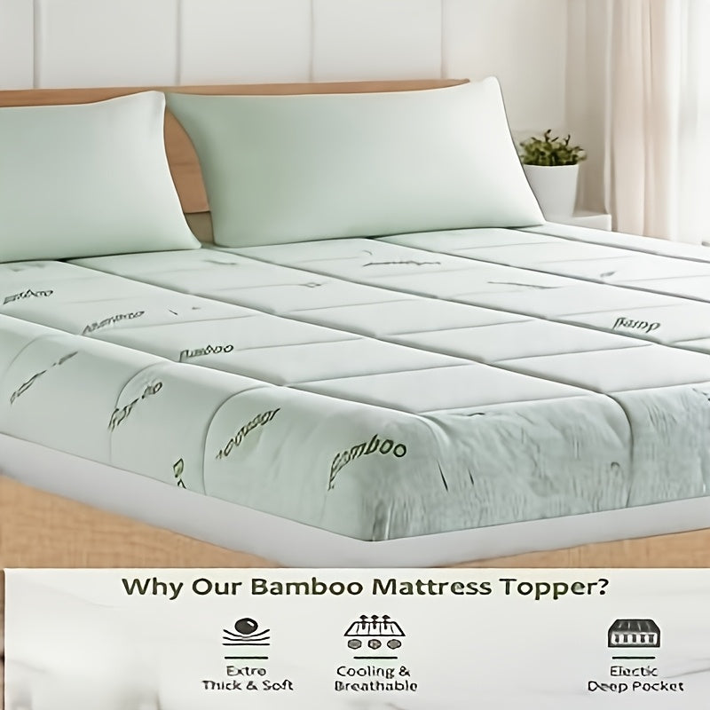Cooling Mattress Topper Washable Soft Mattress Pad Bed Mattress Topper with 8-21" Deep Pocket