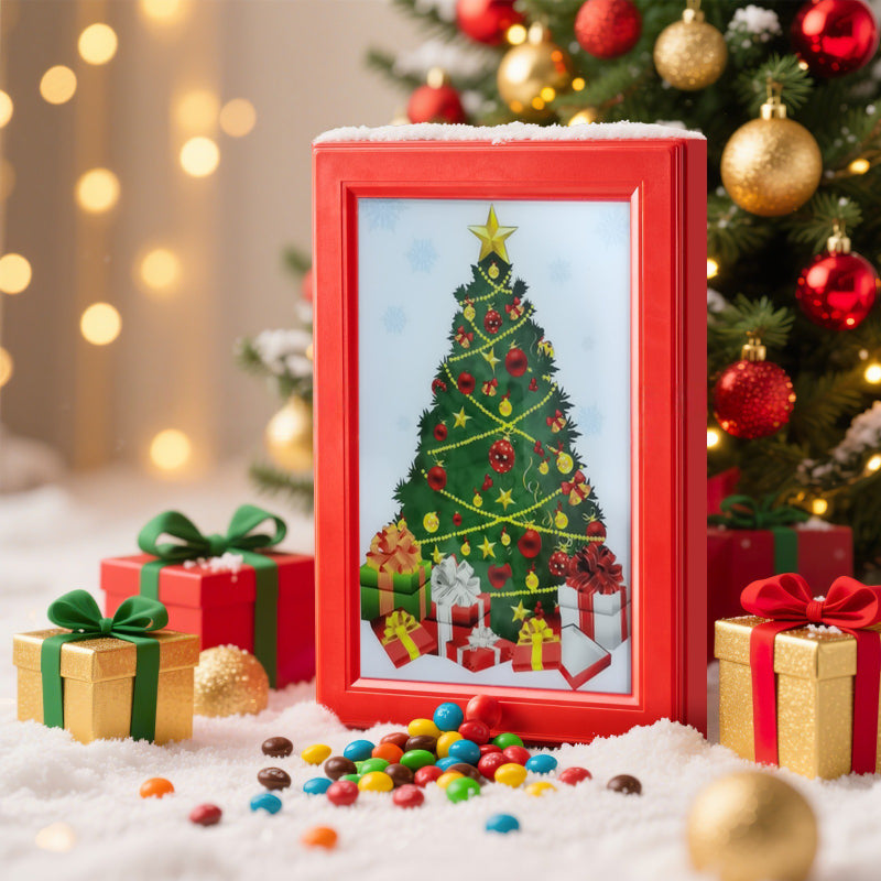 Candy Dispenser, Perfect Christmas Gift Candy Distribution Frame, A Square Frame Hanging on The Wall with Candy Distribution Function, Convenient for Obtaining Candy, Suitable for Schools And Families, Halloween, Christmas Gifts