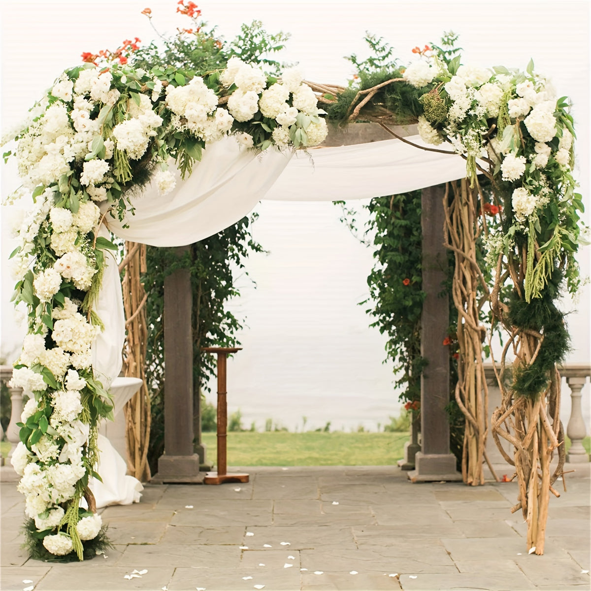 60 Pack Hydrangea Artificial Flowers Heads With Stems, Fake Hydrangea Flowers For Wedding Centerpiece Bouquets DIY Home Garden Party Decor