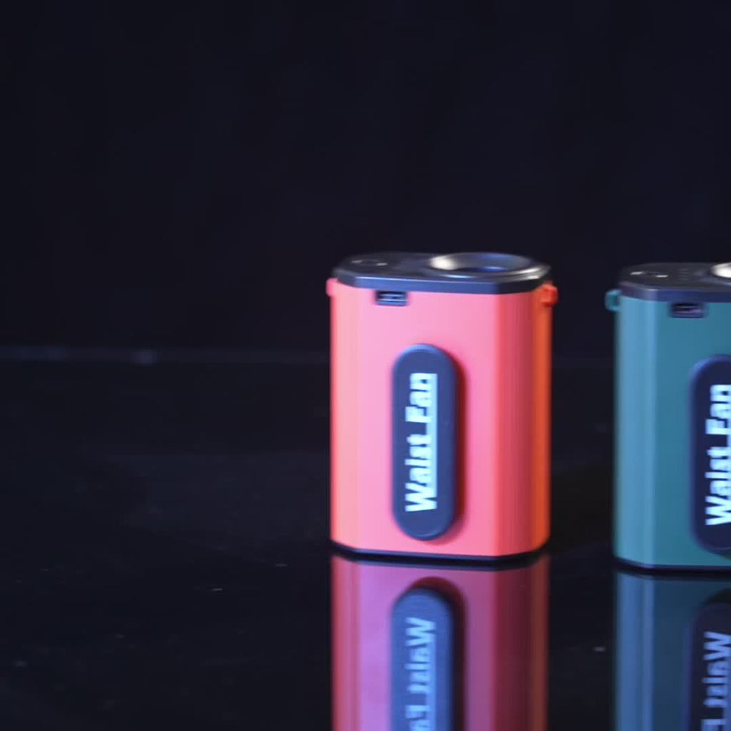 Neck-hanging Portable Waist Fan, Featuring an 18000RPM Powerful Brushless Motor, Four-speed Wind Adjustment, and a 5000mAh High-capacity Long-lasting Battery. Equipped with an LED Power Indicator, It Is Suitable for Outdoor Work, Camping