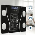 Digital Bathroom Scale with Backlit LED Display, Black Tempered Glass Body Weight Scale with Compact Design and 400 lb / 180 kg Listed Capacity
