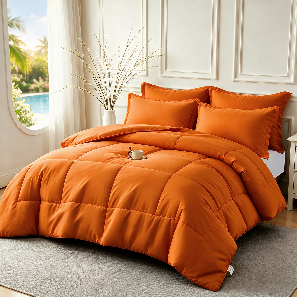 2/3pcs Red/Black Comforter Set Queen King Twin, All Season Comforter, 1Comforter, 1/2Pillowcases, Box Stitch Quilt, Hotel & School Quality Comforter, Home Bedding, Kids Room Decor, Halloween Christmas Holiday Gifts, Random Color
