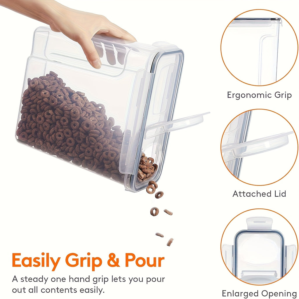 4pcs Set (4 L/ 135 Oz) Extra-Large Capacity Airtight Food Storage Containers Ideal for Bulk Food Storage Bpa-Free Plastic Containers Pantry Storage Jars Perfect for Grains, Nuts, And Rice Kitchen Organization And Storage Kitchen Additions