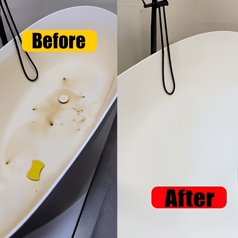 Bathroom/Ceramic Rust Remover - Eliminates Rust Stains, Water Marks, Yellow Spots, And Limescale. Cleans Stains, Restores Surface Shine. Gentle Formula, Glaze-Safe. Suitable for Bathtubs, Sinks, Faucets, Tiles, Toilets