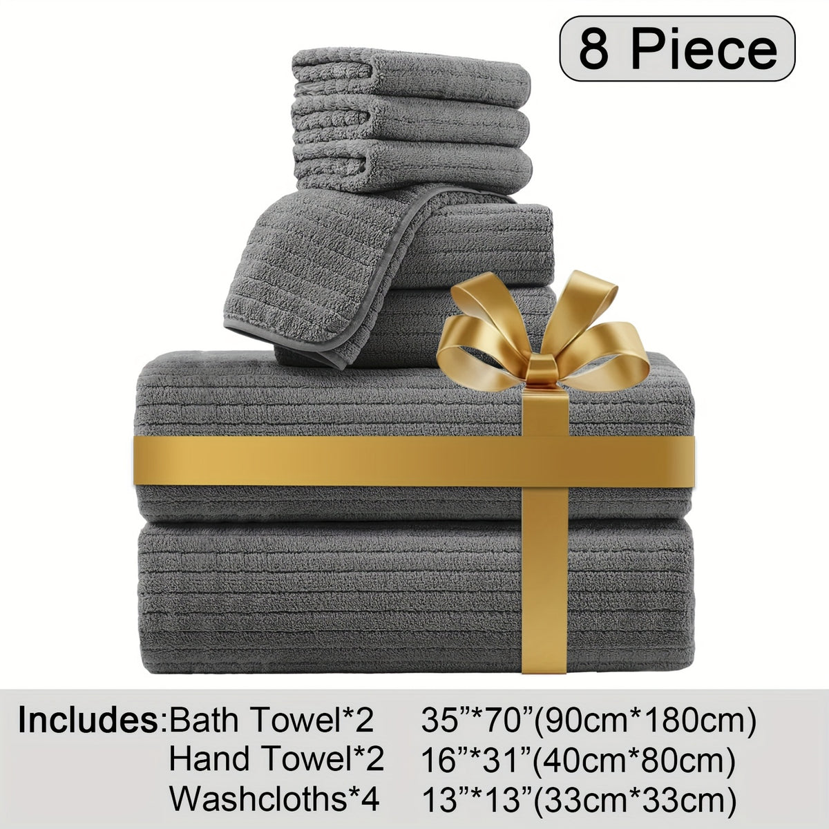 Oversized Bath Towels Set, Extra Large Towel Microfiber Soft XL Bath Sheet Super Absorbent Bathroom Towels Set Quick Dry Plus Size Shower Towels for Family Hotel, Wash Cloths