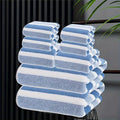 Bath Towel Set with Washcloths, 8-Piece Soft Absorbent Two-Color Striped Bathroom Towels with Large and Medium Sizes for Home and Guests