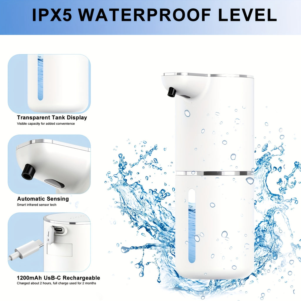 Intelligent Electric Induction Soap Dispenser, Hand Soap Dispenser, Kitchen Sink Soap Dispenser, Foam Soap Dispenser Wall Mounted, Suitable for Families, Hotels, Dormitories, And Other Places