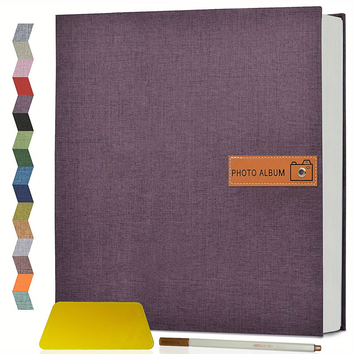 1pc Large Photo Album Self-Adhesive 4X6 5X7 8X10 Scrapbook Album Picture Book, Gifts for Mom, Family Baby And Wedding, with Metal Pen And Plastic Board Photo Album Book Valentine'S Day Gifts Mother'S Day Gift