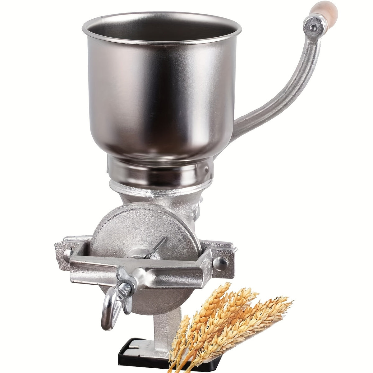 High Hopper Grain Mill Cast Iron Grain Grinder Manual Coffee Grinder Heavy Duty Food Mill With Shild And Clamp For Nuts Flour Corn And Wheat