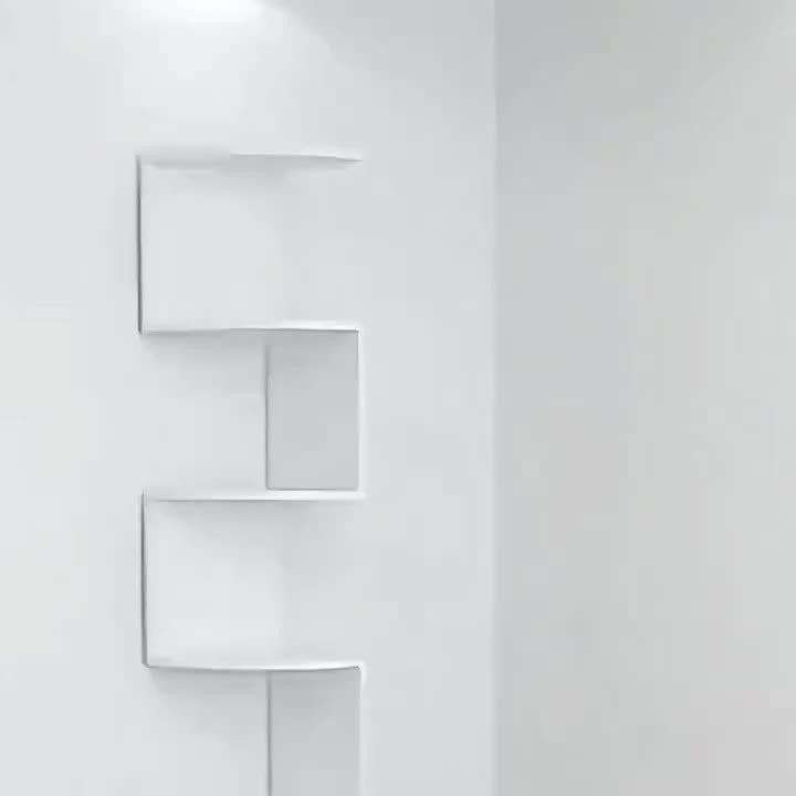5-tier/3-tier Practical Shelf, Wall-mounted Corner Shelf, Easy to Install, Multi-layer Wall-mounted Storage Rack, Floating Shelf for Living Room, Bedroom, Kitchen, Bathroom, Office - Creative Decorative Storage Rack, Perfect Gift, 1/2pcs White/black