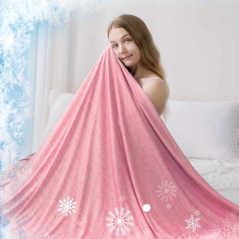 Cooling Blanket for Hot Sleepers, Lightweight Breathable Summer Blanket, Soft Cool-Touch Fabric, Machine Washable Bed & Sofa Blanket for Bedroom, Guest Room, Home Office, Travel And Everyday Indoor Use