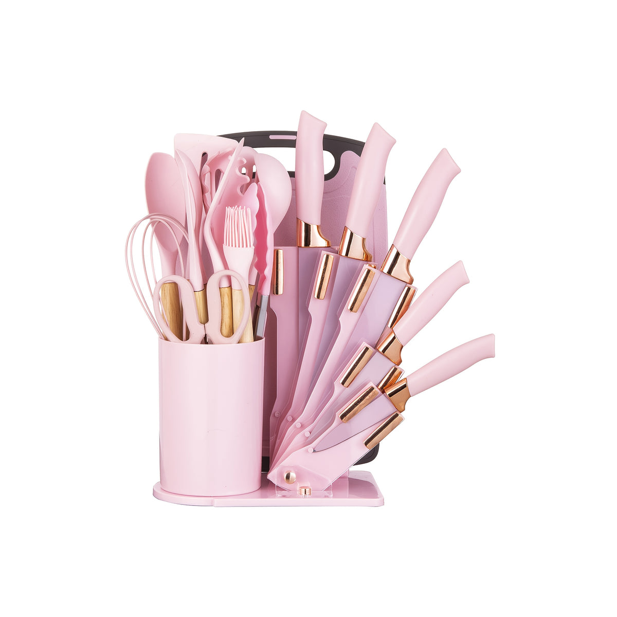 19 Sector Set And Knife Set, Perfect for Outdoor Camping - Heat-Resistant, Non-Stick, Wooden Handle, Easy to Clean - Perfect for Women'S Cooking Gifts, New Year'S And Valentine'S Day