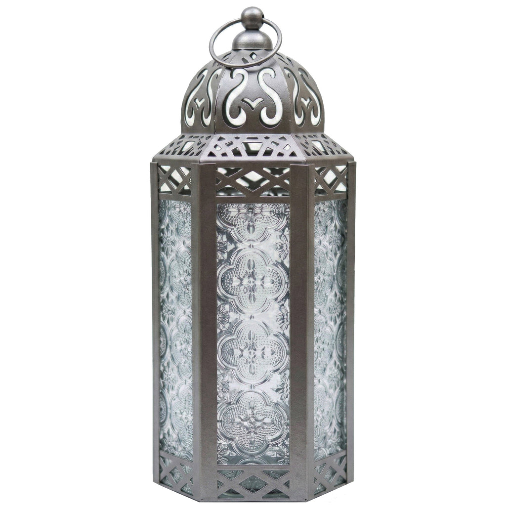Decorative Moroccan Candle Lantern Holder, Medium, 10.5" Tall