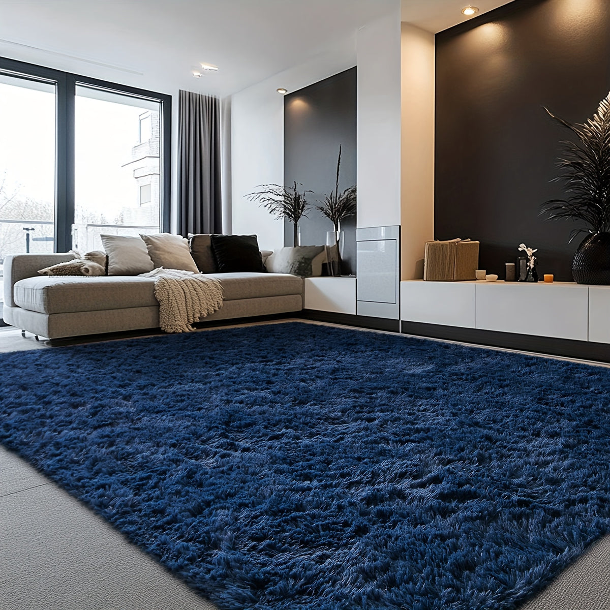 Rugs for Living Room, Super Soft Fluffy Shaggy Area Rugs for Bedroom, Cozy Floor Mats, Plush Indoor Carpet for Kitchen, Faux Rug for Room, Home Decor, Housewarming Gift, Door Mat