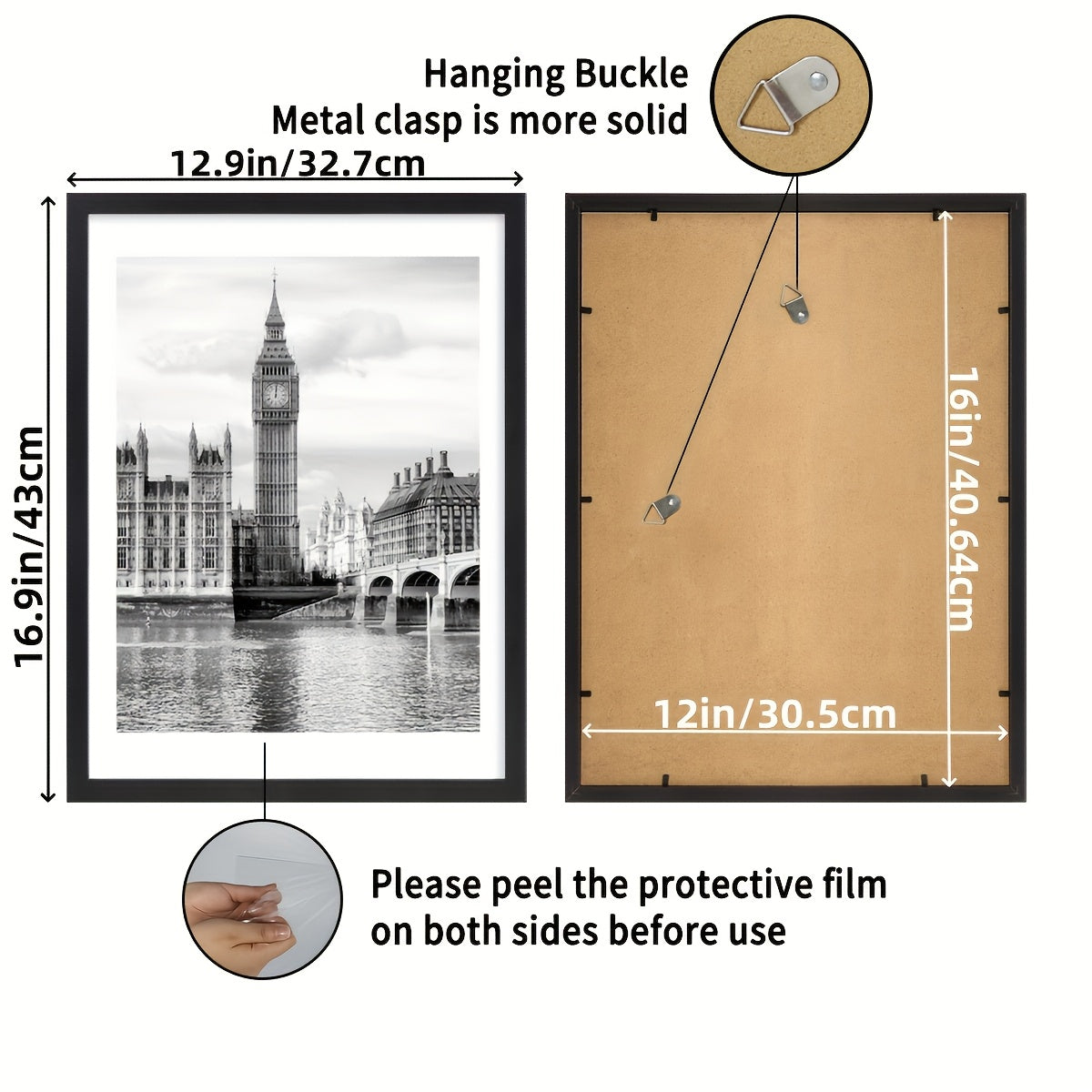 3pcs/Set of 12X16In Decorative Photo Frames in Various Colors, Suitable for Hanging in The Hallway Or on The Wall of The Living Room, Or As Gifts for Friends And Family, Photo Frames for Wall