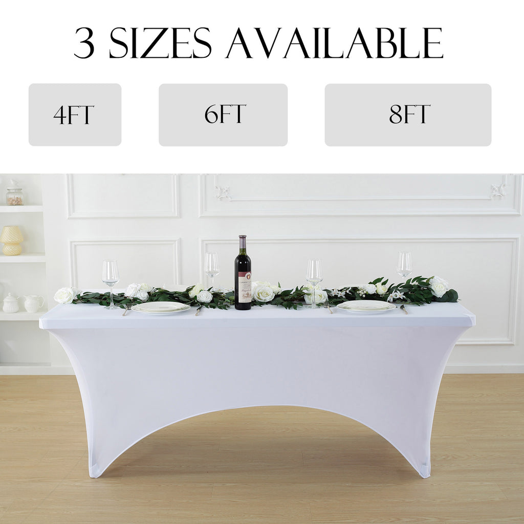 3/5pcs Spandex Tablecloth, Premium Spandex Table Cover, Fitted tablecloth, Wrinkle Resistant Stretchable Rectangle Table Cover For Event, Wedding & Parties
