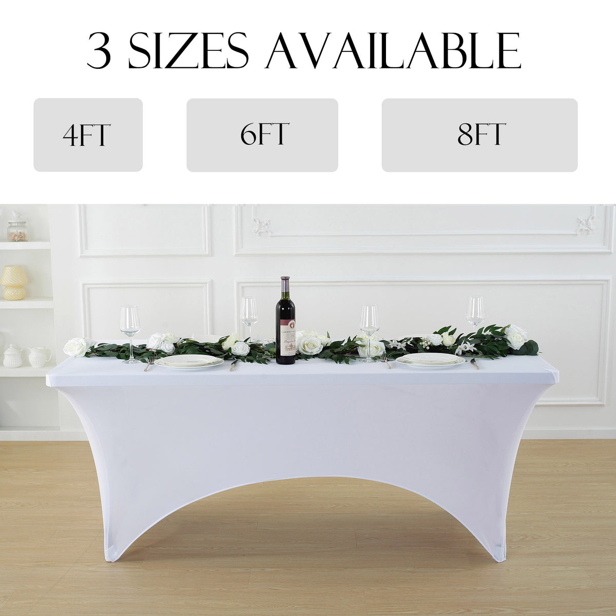 3/5pcs Spandex Tablecloth, Premium Spandex Table Cover, Fitted tablecloth, Wrinkle Resistant Stretchable Rectangle Table Cover For Event, Wedding & Parties
