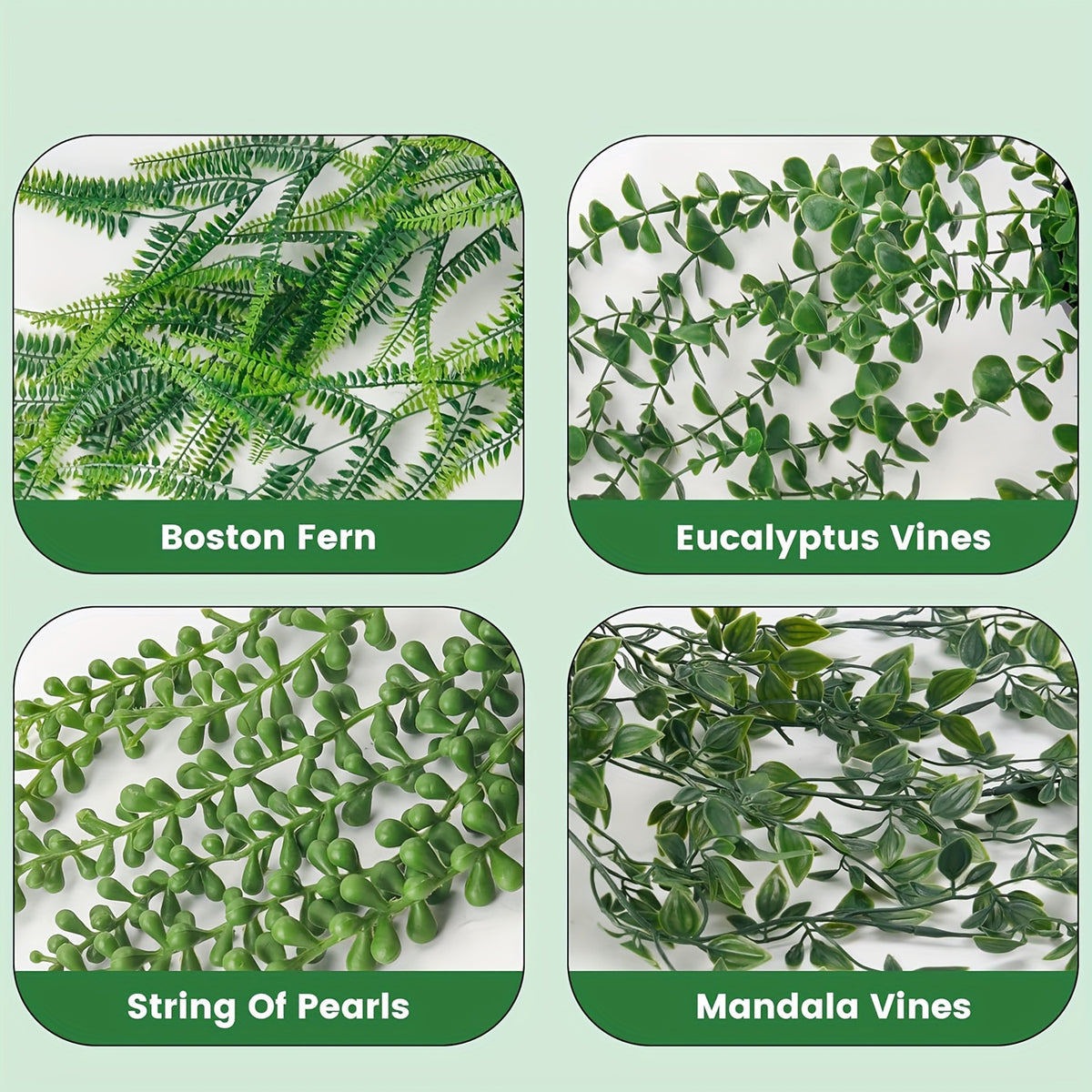 The Rose 4 Packs of Artificial Hanging Plants for Indoor And Outdoor Decoration, Perfect for Shelves And Rooms