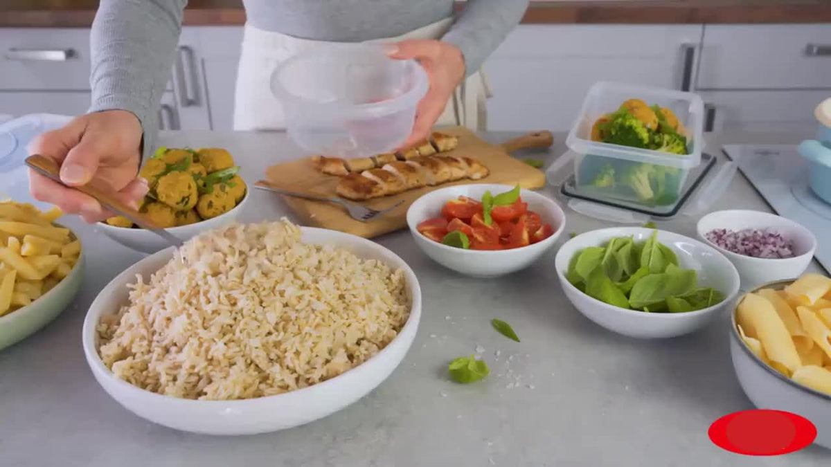 24/48/50pcs Includes 12/24/25 Containers, 12/24/25 LidsDeluxe Food Storage Container Set, High Quality - Airtight Seal, BPA-Free, Easy-Snap Lids, Stackable, Microwave Safe -, Free Labels and Kitchen Storage Marker, Perfect for Travel and Outdoor