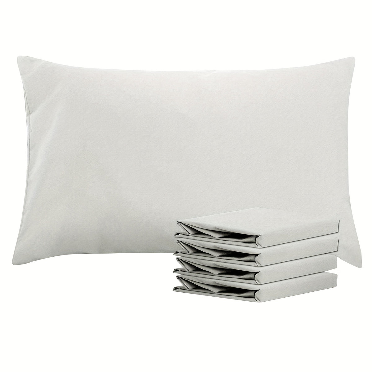 4 Pack 20x30 Brushed Microfiber Pillowcases | Envelope Closure, Soft, Wrinkle-Free, Fade-Resistant, Solid Color, Viscose Blend
