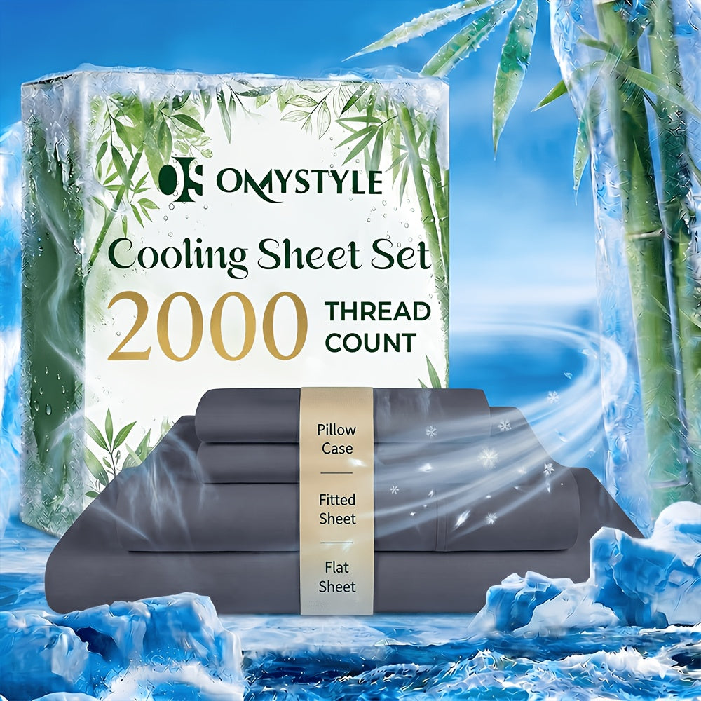 4pcs/6pcs Bamboo Cooling Queen Size Sheet Set - Children Bedding, Breathable and Comfortable - Fit for Hot Sleepers and Sweats, Pillowcases, Flat Sheet and Fitted Sheet - A Perfect Gift