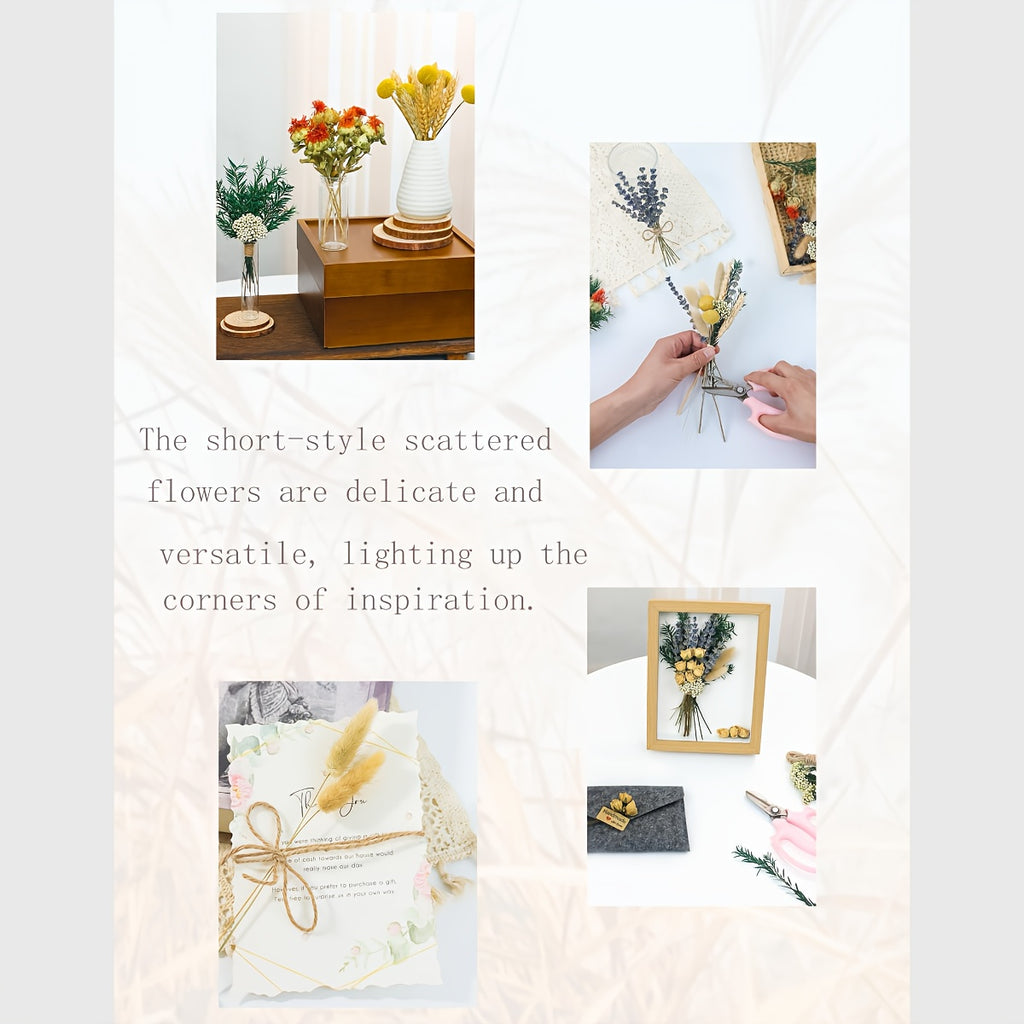 Dried Flower Bouquet with Pampas Grass - Bohemian Wedding Centerpieces, Dried Cake Flowers & Boutonnieres for Groom/Best for Man - Low Maintenance Wedding, & Decor - -Lasting Botanical Arrangement