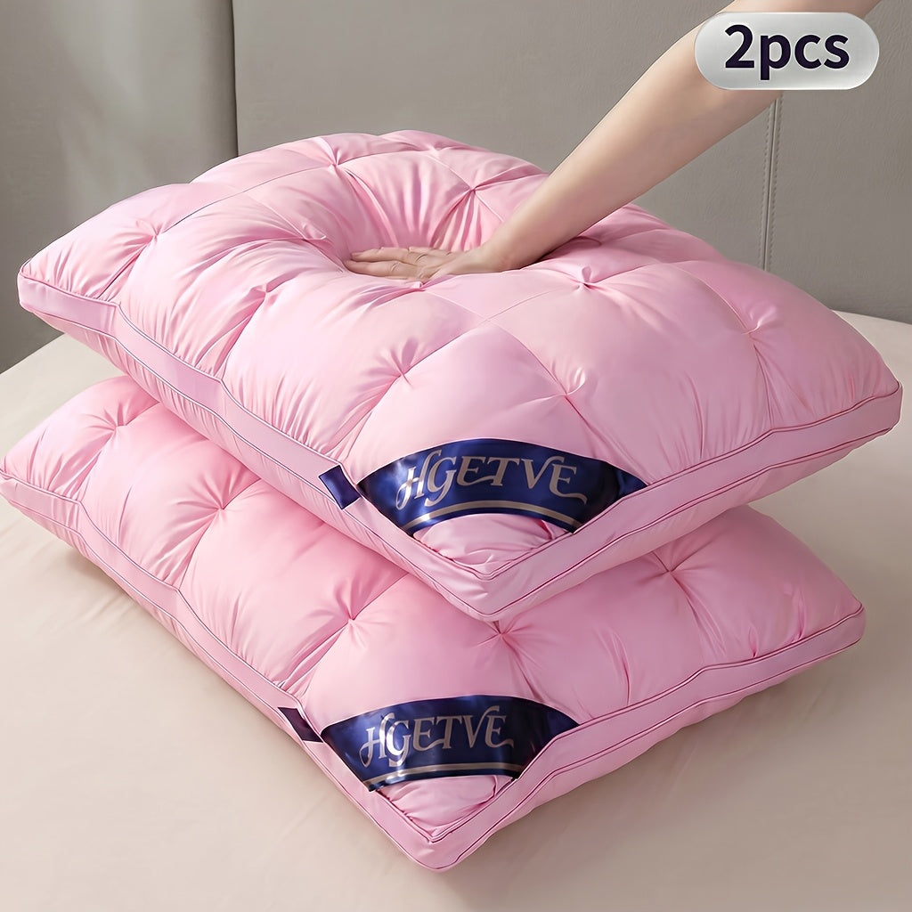 2pcs Hotel-quality Sleep Pillow, Soft And Fluffy for Better Sleep, Hypoallergenic And Breathable Fabric, High-loft Pillow Core, Ergonomic And Comfortable Neck Protection, Resistant to Deformation Over Time, King/Queen Size, Holiday Gifts.