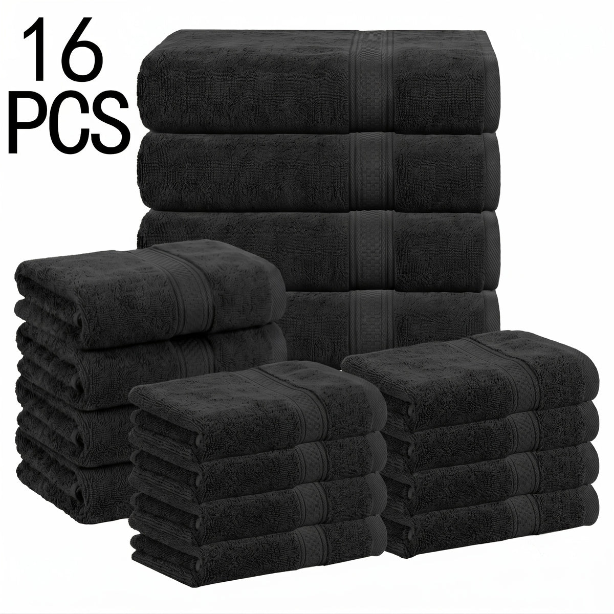16pcs/8pcs 2 Bath Towels, 2 Hand Towels, 4 Washcloth, Towel Set Luxurious, Soft, Skin Friendly, Good Water Absorption, Quick Drying, Thick Towel, Suitable for Families, Hotels, Travel, Valentine'S Day Gift for Couples, Wash Cloths