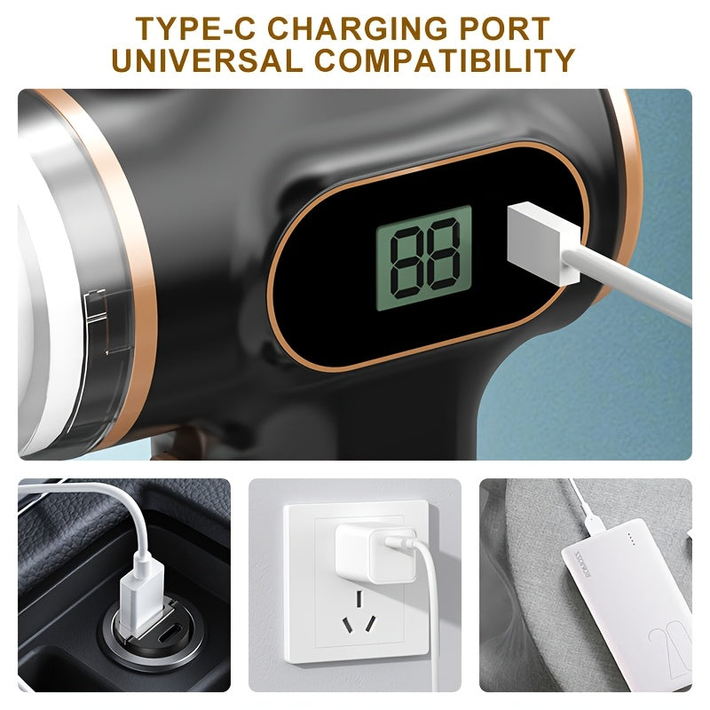 Cordless Handheld Vacuum Cleaner for Car, Home & Pet Hair Cleanup, Type-C Charging with Listed Digital Display and Washable Filter, Model Options